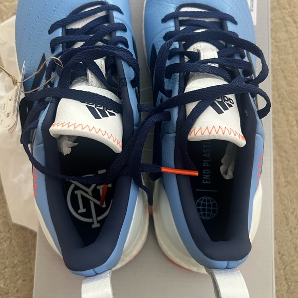 adidas Ultraboost Copa Blue with White and Orange Accents and NYCFC logo - Picture 2 of 5